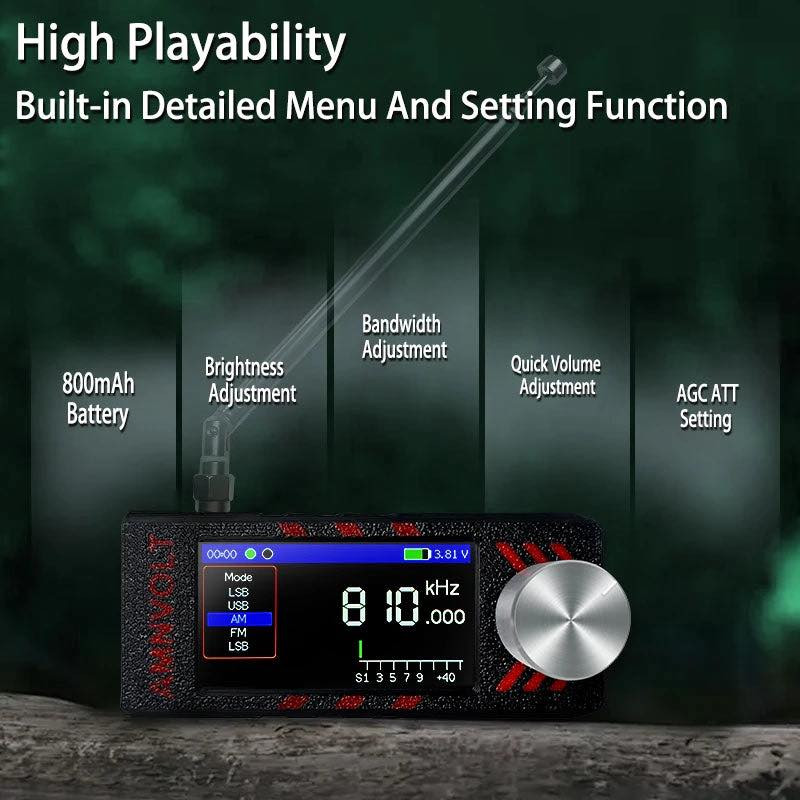 Si4732 All Band Radio Receiver
وهو راديو محمول 

صغير الحجم يعمل بتقنية DSP.
الميزات الرئيسية: يستخدم رقاقة Si4732 مع وحدة تحكم ESP32-S3، 
ويتميز بشاشة IPS مقاس 1.9 بوصة.
نطاق التردد: يدعم البث في نطاق كامل من 0.5 إلى 108 ميجاهرتز، بما في ذلك FM، AM، MW، SW، و SSB (LSB/USB).
الطاقة والملحقات: يأتي مع بطارية مدمجة سعة 800 مللي أمبير تدوم لأكثر من 12 ساعة، بالإضافة إلى هوائي تلسكوبي قابل للفصل.

السعر والتفاصيل خاص .. 
الفيديو اول تعليق .. 📽️
متوفر توصيل ..


**إذا كنت صاحب هذا الإعلان وتريد حذفه لأي سبب، رجاءا أرسل رسالة إلى الدعم الفني**