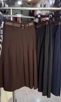 الجديد ❤️‍🔥💯 جمله فقط توفرت التنوره كلوش كسرات  خامة  دابل ايطالي درجه...