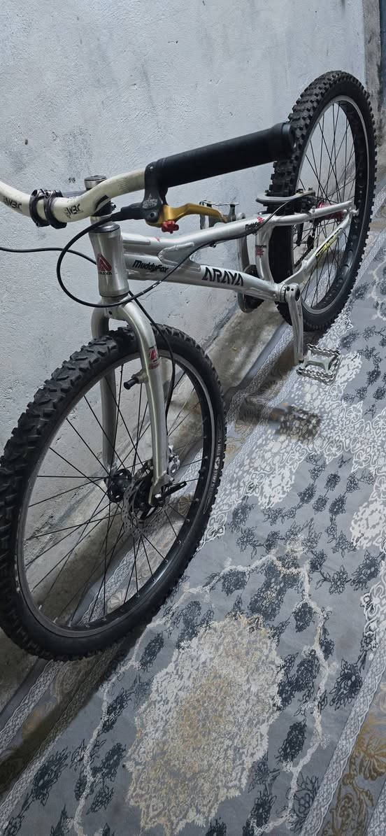 السلام عليكم ورحمة الله
ترايل ماركة ارايا حجم  (26) بريكان ماكورا مجمع براكين ديور xt تايرات كيندا دراجة المكينة الخلفية 6 نمر بلاديي دراجة خفيفة من ناحية الوزن الي يريدهة يجي خاص ويتدلل ملاحضة دراجة وضع حاوية


**إذا كنت صاحب هذا الإعلان وتريد حذفه لأي سبب، رجاءا أرسل رسالة إلى الدعم الفني**