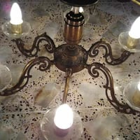 زوج ثريات • نحاس • انتيكه