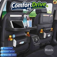 منظم ظهر السيارة • جلد متين • حامل أكواب