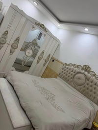 طقم كنب ٧ قطع • كنبة حرف L • كاونتر MDF