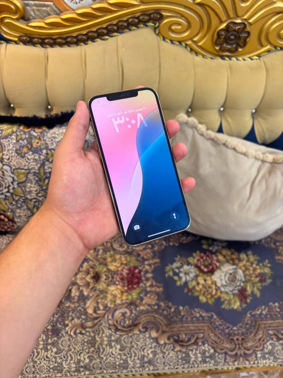ايفون 12 برو ماكس 
بلادي مامفتوح ضمان 
ذاكره 256 
بطاريه 81 
جهاز حيل نضيف 
السعر 450 🥀
هاتف ***********
