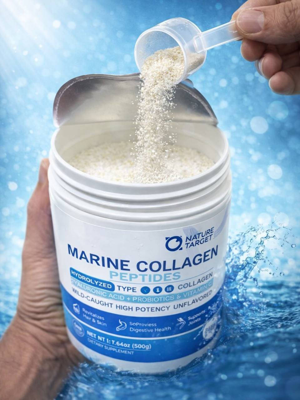 💙 سرّ النضارة مو كريم… السر من الداخل 💙
Marine Collagen – Nature Target
✔️ يشد البشرة ويخفف التجاعيد
✔️ يقوّي الشعر ويكثفه
✔️ يقوّي الأظافر
✔️ يعطي نضارة ولمعة طبيعية ✨
المنشأ أمريكي الأصلي 🇺🇸 

💊 طريقة الاستخدام:
ملعقة وحدة يومياً
تذوب بالماء أو العصير
ويفضّل على معدة فارغة 🌿
الحجم 350g
المنشأ الأمريكي الأصلي 🇺🇸
#الاصلي_100 #للحجز_والاستفسار_مراسلة_خاص 
#ستوريات + #بوست


**إذا كنت صاحب هذا الإعلان وتريد حذفه لأي سبب، رجاءا أرسل رسالة إلى الدعم الفني**