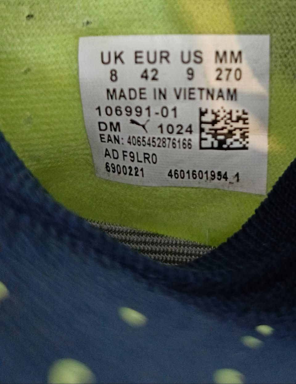 عرض خاص حذاء رياضي من شركة PUMA 
فيتنامي صنع قياس 42  
اي استفسار خاص


**إذا كنت صاحب هذا الإعلان وتريد حذفه لأي سبب، رجاءا أرسل رسالة إلى الدعم الفني**