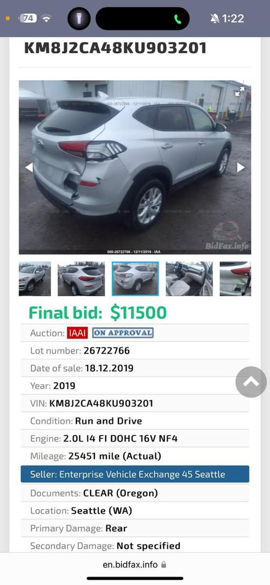 توسان 2019 أمريكي للبيع
السعر 16500 وبيها مجال بسيط
رقمه أربيل
ماشيه 90 الف
ضربتهه صندوق 
***********
