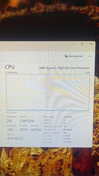 رايزن 5 1600 • ١٦ جيجا رام • ١٠٥٠ Ti