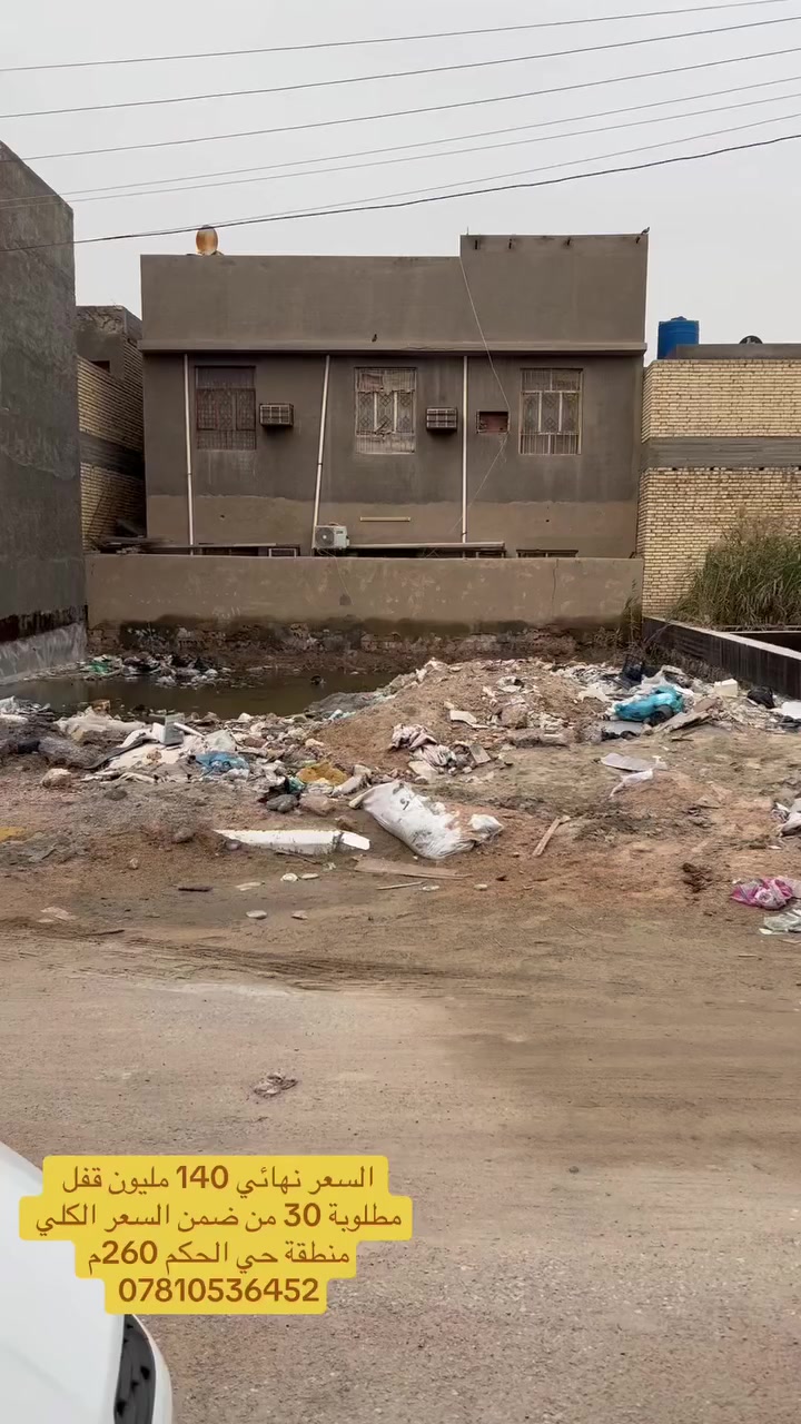 للبيع قطعة بحي الحكم ٢٦٠م مطلوبة البلدية 30 مليون  من السعر الكلي سعر نهائي 140مليون
——————
‏***********
