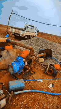 ماشاء الله ربط مطور كهرباء ثري فيز 15حصان العمق 30متر ***********
