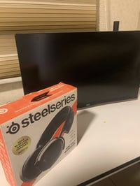 ثنينهم للبيع شاشه AOC  حجم 27 مقوسه  سماعه ستيل سيريس نوفا 7 برو وايرل...