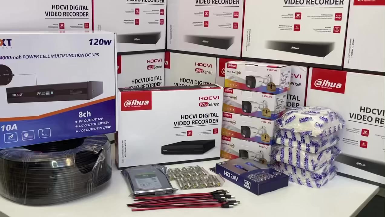 منظومة دهوا اربع كاميرات فول كلر وصوت 
مع يو بي اس مع التنصيب كامل

ويانا صار الليلي ملون حتى بدون انارة وصوت وصورة
منظومة الدهوا فول كلر الليلي ملون بدون انارة:-

📌المواصفات
🔺اربع كاميرات دقة 2 ميكا فول كلر صوت وصورة دهوا اصلي
     لد ( تصوير ليلي نهاري ملون حتى بدون انارة)

 🔻ديفيار 4 جنل دقة 2 ميكا نوع دهوا يشغل كل انواع 
      الكاميرات ويدعم تسجيل الصوت

🔻هارد ٥٠٠ كيكا يخزن 22 يوم  

🔺كيبل رولة 100م مسلح ونحاس ومقاوم كافة الظروف الجوية 

🔺جهاز يو بي اس نوع ليثيوم اصلي يشغل منظومة الكاميرات 
     مع منظومة الانترنت ٣ ساعات حقيقي ويعتبر جهاز حماية 
     ومنظم فولتية وتلغي كافة المحولات

🔻بوكسات عدد 4 خاصة بالكاميرات لحماية الفيش من 
     الرطوبة والعبث وتعطي شكل لائق للكاميرات

🔻فيش كامله خاصة بالكاميرات

🔺كيبل اج دي مسلح

🔻ممكن ربط المنظومة على الانترنت وتراقيب وانت باي 
     مكان بالعالم

🔺ضمان سنه حقيقي.

🔻 توجد نفس المواصفات 8 كاميرات مع كافة ملحقاتها مع هارد 1000 كيكا وكيبل رولة ٢٥٠م 

🔴لمزيد من المعلومات مراسلتنا على الخاص او الاتصال على الرقم
 ***********
***********مهندس محمد
