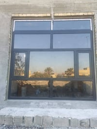 شبابيك المنيوم تركي • جام ١٠ ملم • ربل بصمة وجهين