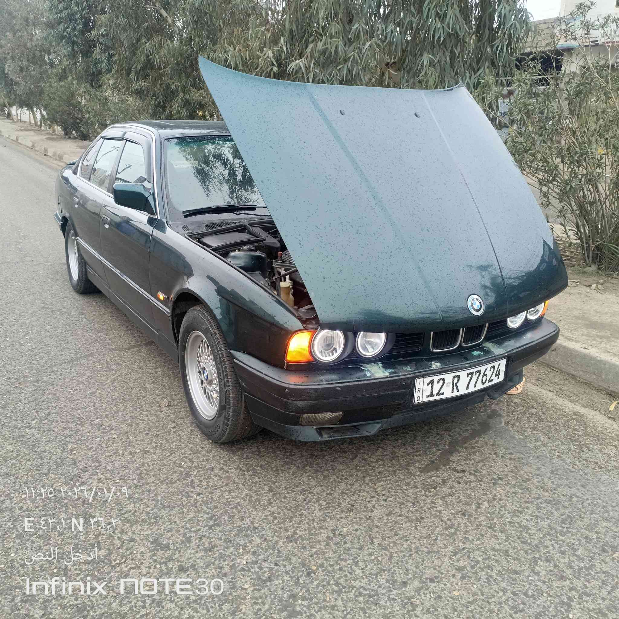 BMW520i.                             1991  موديل
محرك كبس مسكر لا صرف ولا نفخ 
كير عادي 
لون زيتوني 
مصبوغه عام جماليه بدون ضرر ولا معجون 
 4 جمات كهرب 
تنته 
السياره ما ناقصها شي 
مكاني الموصل الجانب الايمن 
شرط التحويل 
اني الشرعي 
السياره جديده 
السعر 63
الشراي يخابر 
***********

