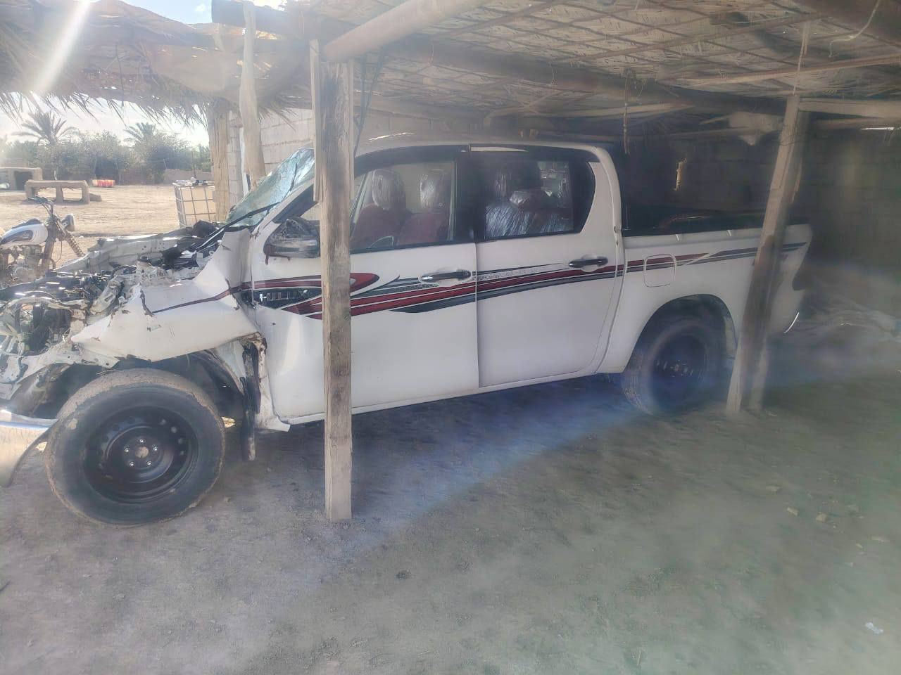 سلام عليكم تيوتا هايلوكس 22 للبيع على حادثه شاصي  مكفول مابيه اي شي سياره باسمي اصولياته كله يمي وسياره جديد ماماشيه هوي ماشيه 115 مكانه ناصرية قضاء لإصلاح للاستفسار ‏‪***********‬‏
