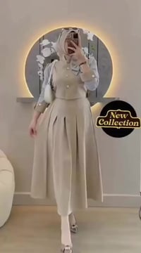 طقم قطعتين • تنورة كلوش • مقاس ١-٤