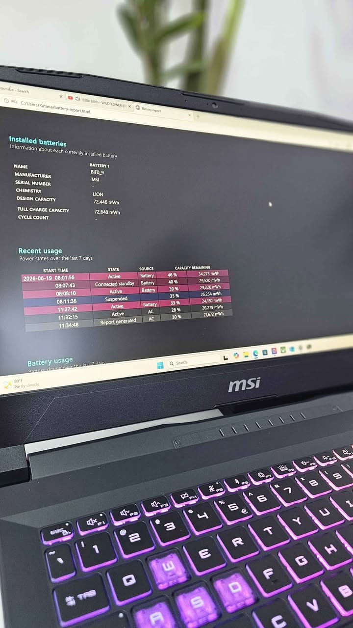 🚀 وحش الألعاب والمونتاج للبيع | MSI Katana 15 HX B14WGK 🚀
للبيع لابتوب جيمنج من الفئات القوية والحديثة جداً، مخصص للألعاب الثقيلة، برامج المونتاج، الرندرة، والتطوير. الجهاز بحالة ممتازة وشبه جديد!
💡 أهم المواصفات التقنية:

* المعالج (CPU): Intel Core i7-14650HX (جيل 14 قوي جداً بـ 16 نواة).
* كرت الشاشة (GPU): NVIDIA GeForce RTX 5070 (بذكرة 8GB من الجيل الأحدث لمعمارية Blackwell ودعم DLSS 4).
* الشاشة: 15.6 بوصة بدقة QHD (2560x1440) وتردد 165Hz (ألوان خرافية وسلاسة تامة).
* الذاكرة (RAM):  16GB من نوع DDR5 السريع.
* التخزين (SSD):  1TB فائق السرعة NVMe PCIe Gen4.
* التبريد: نظام Cooler Boost 5 بمروحتين مخصص للأداء الشاق وتشتيت الحرارة.
* لوحة المفاتيح: مضيئة 4-Zone RGB بشكل مميز وعصري.

✨ حالة الجهاز والملحقات:

* الحالة: جديد بدون بوكس
* الملحقات: الشاحن الأصلي فقط

💰 السعر المطلوب: خاص 
📞 للتواصل والاستفسار: ***********

https://t.me/epic_store2 بغداد, العراق
