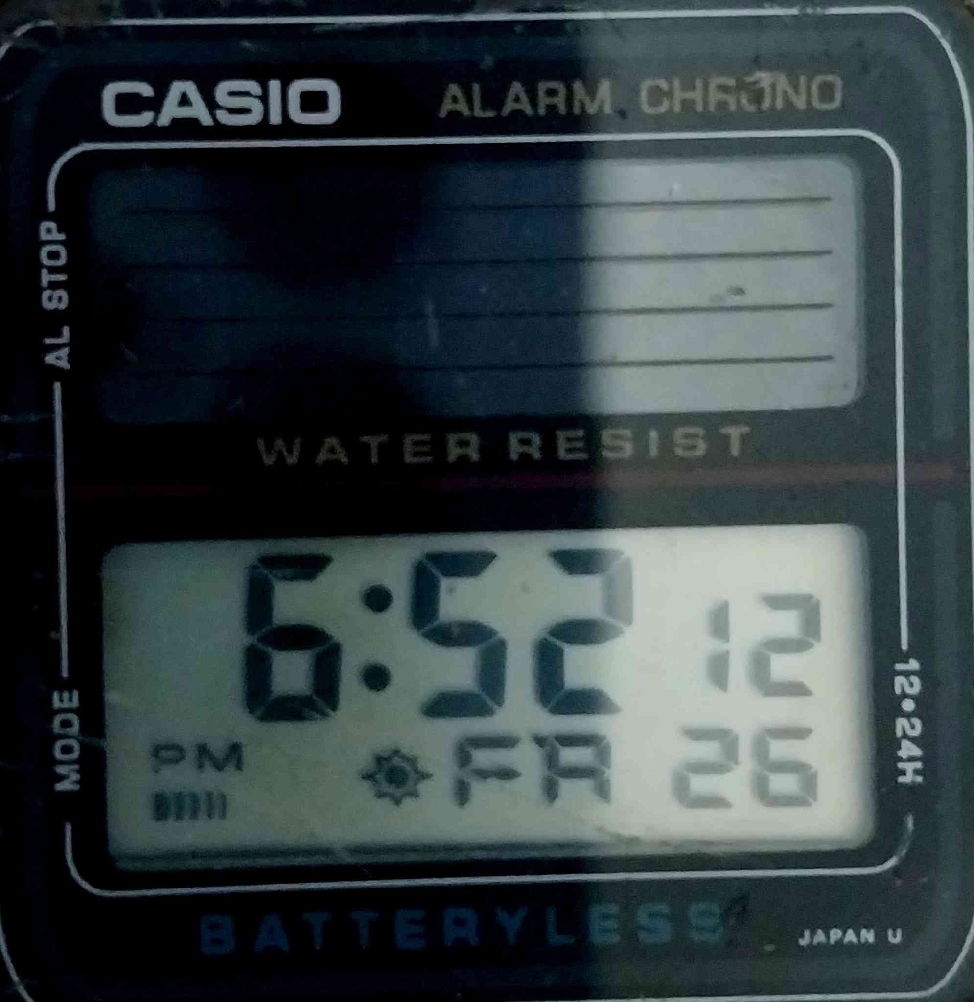 🔥 نادر ومميز لعشاق الساعات الكلاسيك
⌚ ساعة Casio AL-180 الأصلية – إصدار قديم من Casio

💡 مميزاتها:

✔️ بتشتغل بالطاقة الشمسية (بدون بطارية – BATTERYLESS)

✔️ Alarm + Chrono

✔️ عرض اليوم والتاريخ

✔️ تصميم Vintage شيك جدًا

📌 الحالة: شغالة ممتاز

يوجد آثار استخدام خفيفة في الإطار (موضحة في الصور)

📩 للتواصل: 01029075417


**إذا كنت صاحب هذا الإعلان وتريد حذفه لأي سبب، رجاءا أرسل رسالة إلى الدعم الفني**