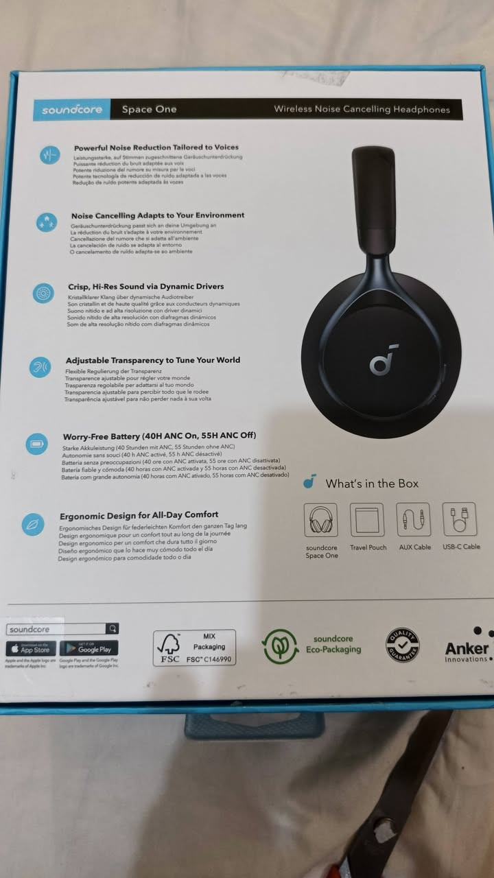 السلام عليكم 
soundcore space one 
استخدام يوم واحد للبيع السعر 80 الف 
ماخذها 95
سبب البيع ما عجبتني الچبيرة استخدم ايربود 
مكان كربلاء


**إذا كنت صاحب هذا الإعلان وتريد حذفه لأي سبب، رجاءا أرسل رسالة إلى الدعم الفني**