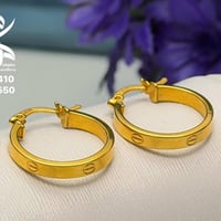 #تراجي_حلق_مستورد_اكسترا🔥عيار 21k   السعر مع الوزن داخل الصورة   متوفر...