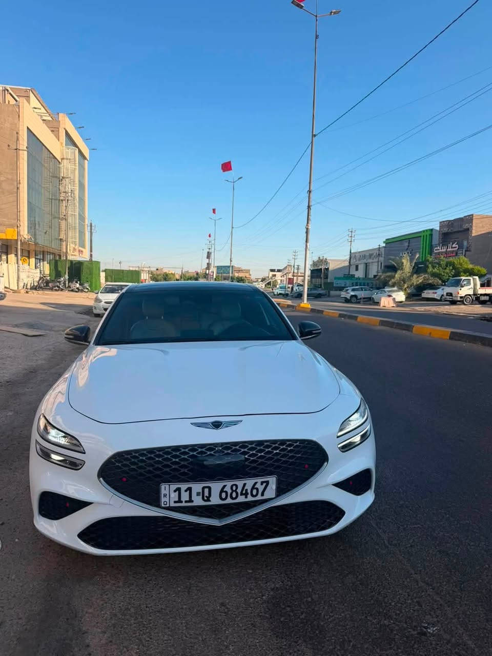 جنسس 2023فول موصفات محرك 2 تيربو حادثه فقط طخه بالجاملغ لامامي راجعه بارد و بيه اصبع اب خشم البنيد بارد وحافت الباب على كد شبر صبغ كارت كفاله لغد شاصي حادث ماشيه74 الف كيلو السياره كلش نضيفه مكينه كيو كفاله السياره بدون جيك ولا اي مسج موصفات السياره بنورما كشنات كهرباء و خزن و تبريد بالكشنات سستم صوت وكاله فول السياره و مناقصه شي مكان السياره بغداد السيديه او المنصور ..  ***********
