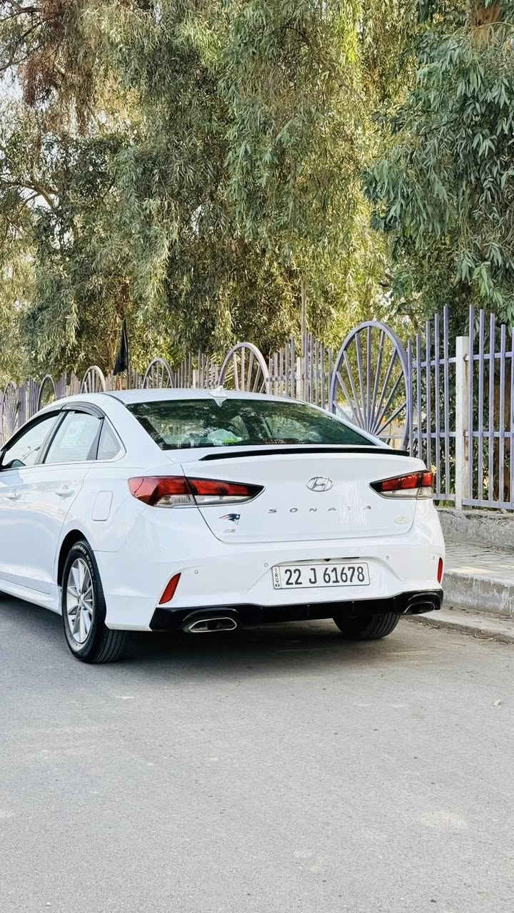 سوناته امريكي موديل ٢٠١٩
بيها صبغ فقط الداير مال جاملغ الخلفي 
لغد وشاصي كفاله ايرباكات سليمه 
مكينه 2400 
ماشيه 80 الف 
كير مكينه كفاله 
مواصفات نص فول 
شاشة كبيره ابل كار بلي 
كامره دواره 
رادارات جانبيه نقطه عمياء 
مود درايڤ ثلاث انضمه قياده 
لايت زينون 
صدر وتايرات وباتري جديد 
سياره نضيفه بمعنى الكلمه متصرف عليها ابد 
رقم اربيل الجديد هزه جديده ب اسمي 
مكاني بغداد ***********
