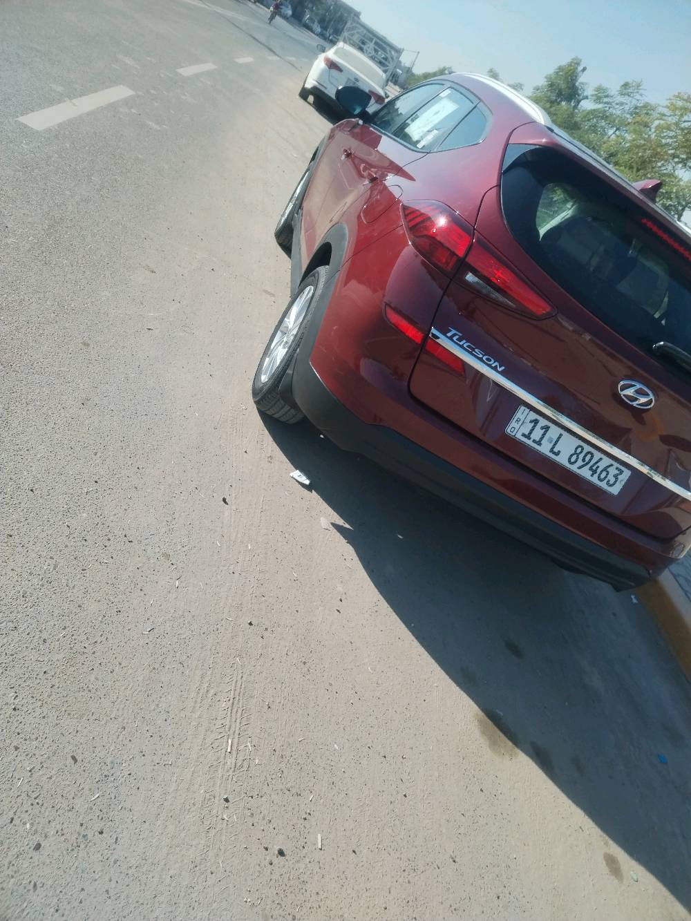 توسان مديل ٢٠١٩ رقم بغداد الدولي سياره جديده بيه جالمغ امامي صبغ الامامي بسمي *********** 