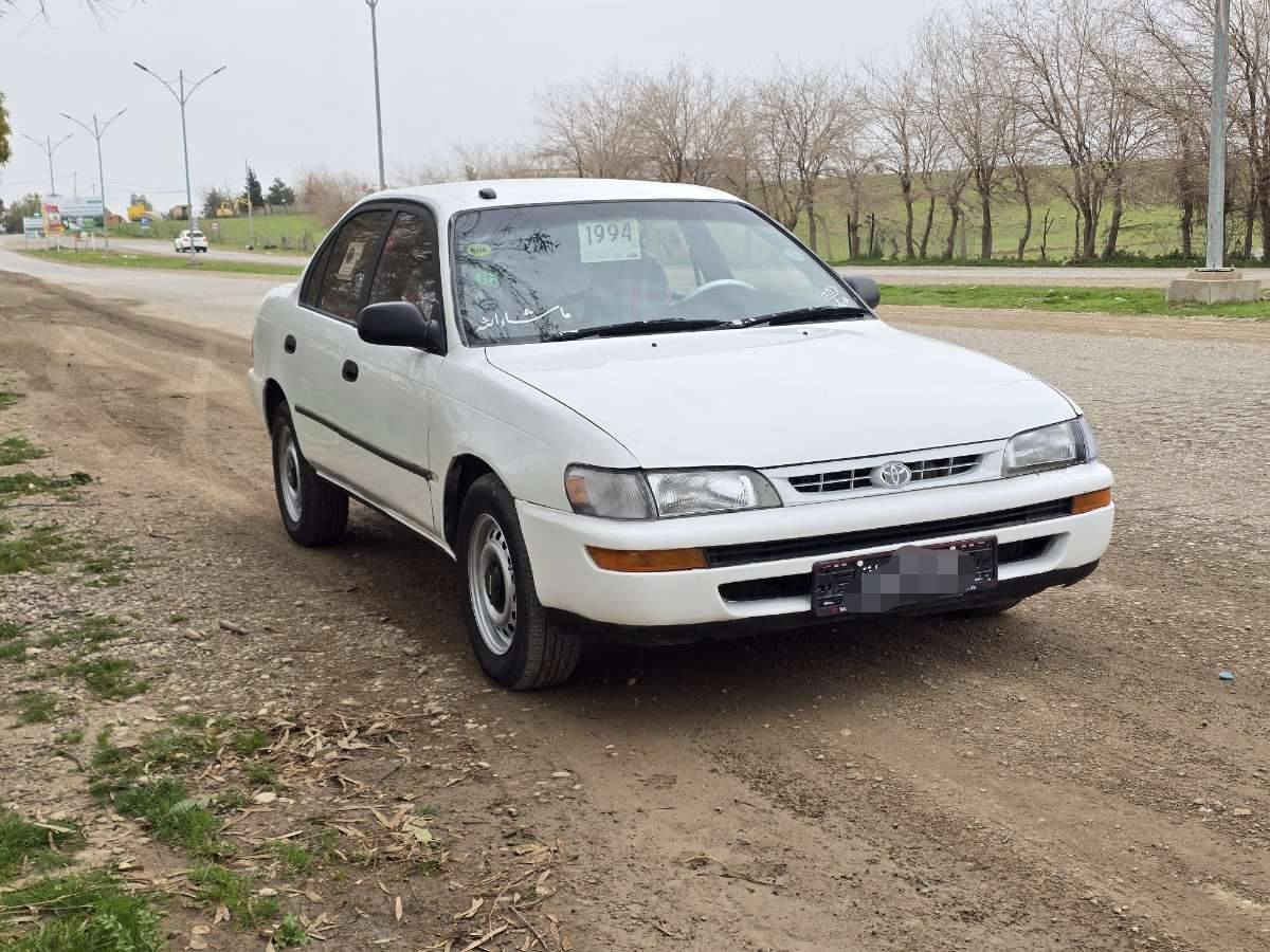 توێتا کرۆلا 1994 
گێر تۆماتیک دەعم و لێدراوی نییە بەشرت بۆیاخی نییە چوار تایە و ویل لۆک تەقە و ڕەقەی نییە چرکە و گڵایەک بشکێنە مەکینە ئەورپی لۆکم بۆ بەستووە نەکراوەتەوە بەشەرت کارەبای گشتی مەزبوتە ئاڕم پلاستیک بەشەرتی ئاڕم و ئەولیات و غەرامە 
*********** السليمانية, العراق
