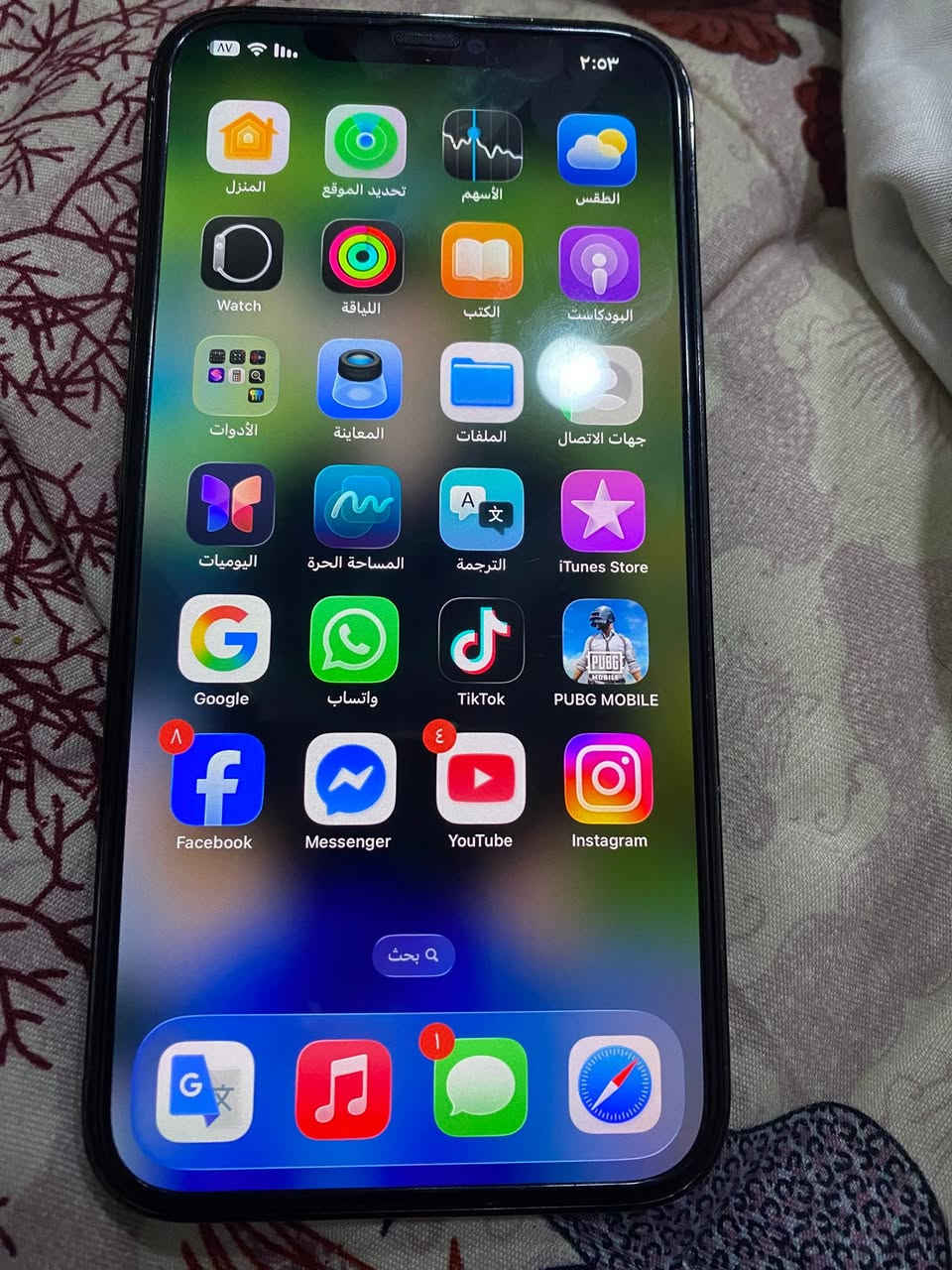 سلام عليكم 12 برو ماكس ذاكره 256 بطاريه 100مبدل شاشه وبطاريه ارقه شاشه بل سوك فيس ايدي شغال سعر 375 عنوان شعب ‭***********
