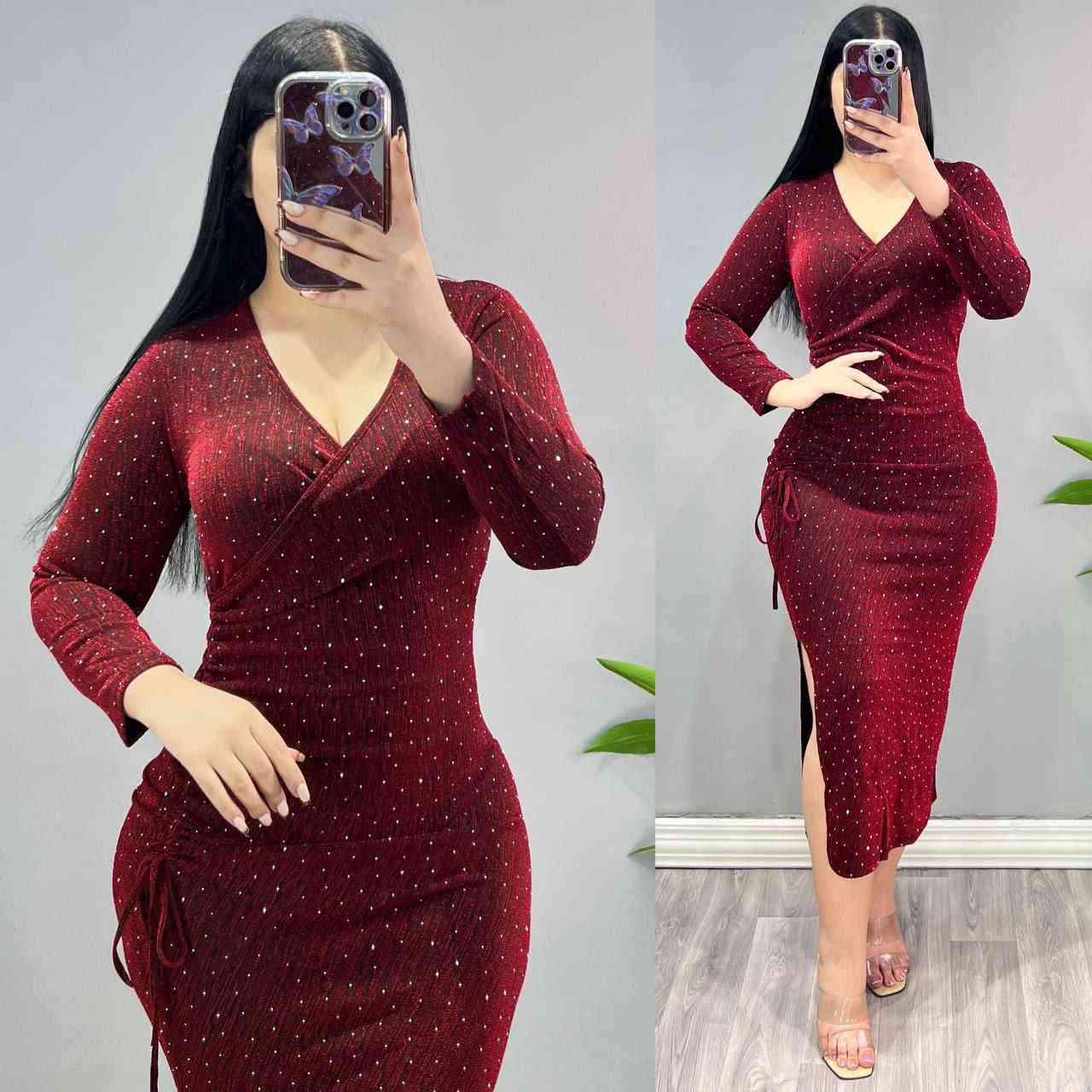 فستان أنيق بتصميم راقي ولمعة ناعمة يخطف الأنظار 🤍
فستان أنثوي مرتب مع فتحة جانبية تعطيك إطلالة فخمة ومميزة في العيد 💕

قماش سلفر ستريتش بلمعة مرشوش ستراس 🤍

القياسات : فري سايز يلبس من وزن 50 ألى وزن 85 كيلو قماش مطاط ✔️


**إذا كنت صاحب هذا الإعلان وتريد حذفه لأي سبب، رجاءا أرسل رسالة إلى الدعم الفني**