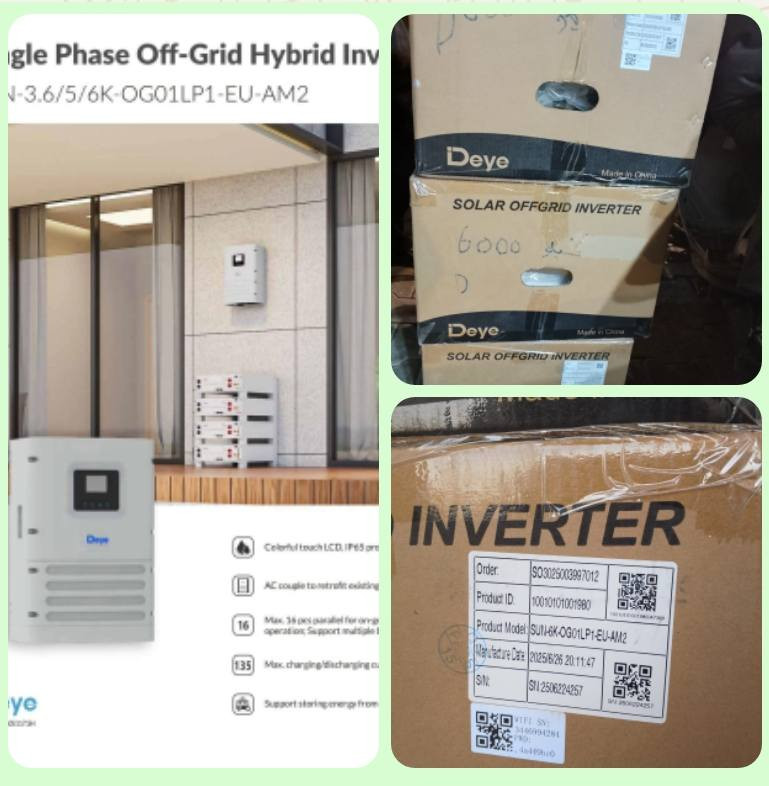 يالله 
يتوفر انفيرترات #deye 
حجم ٦ك اوف كرد 
حجم ٨ ك هايبرد
كميه محدوده
بغداد القاهره 
***********
