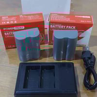 بطاريتين نيكون • ٢٤٠٠ ملّي أمبير • شاحن