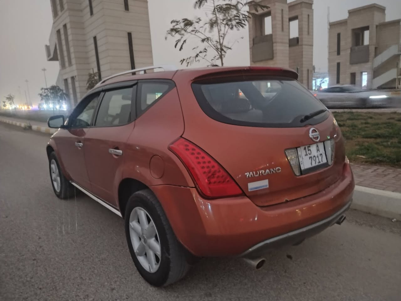 السلام عليكم
نيسان مورانو 2008 خليجي رقم انبار انكليزي تحويل ثاني يوم سنويه مجدده 
محرك V6 بلادي
كير بلادي
تخم تاير 
فتحة سقف
صدر جديد
 تبريد ثلج 
السيارة بيه صبغ باب بس الباقي مكفول السعر 80 وبيه مجال المكان الانبار الرمادي هـ ***********
