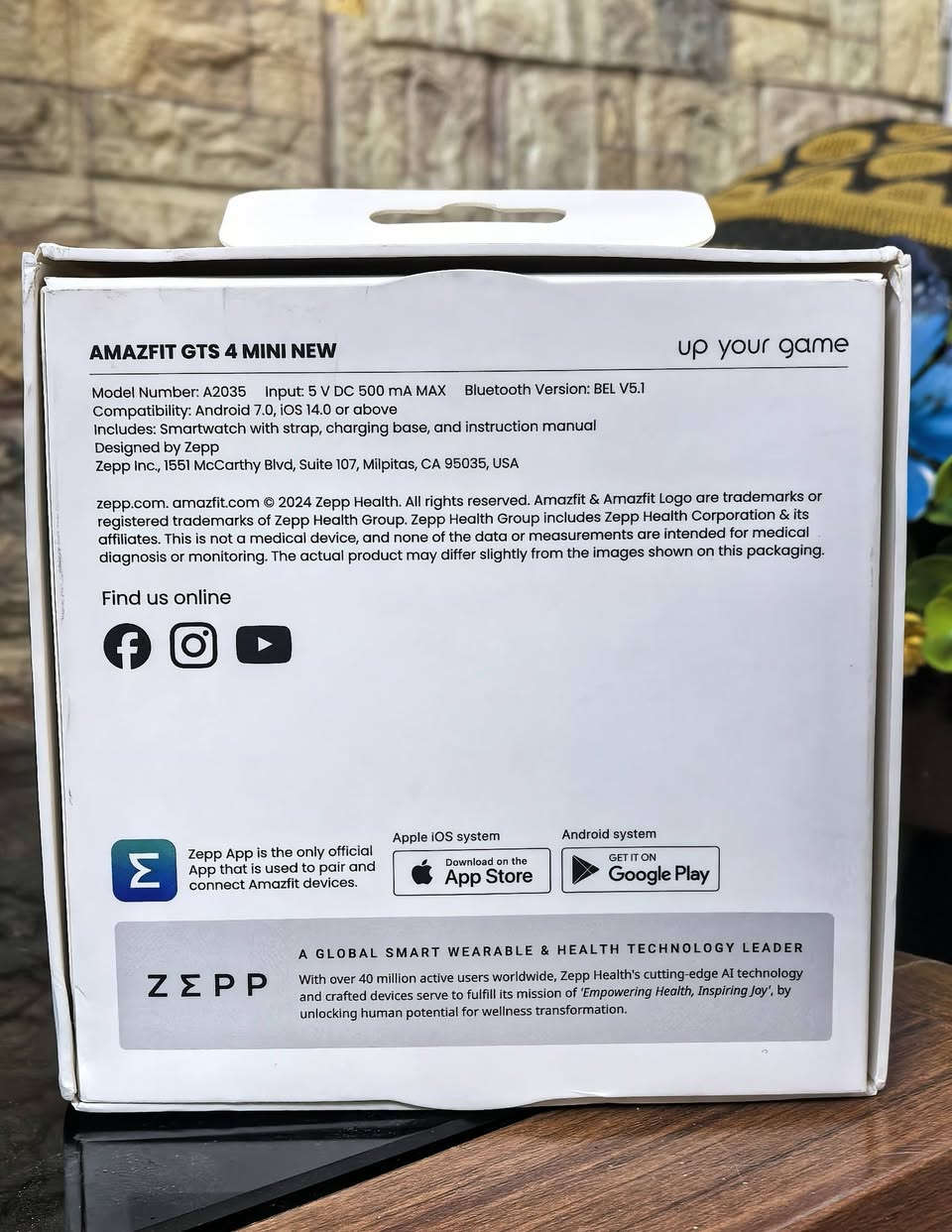 ساعة أصلية امازفيت GTS4 MINI


**إذا كنت صاحب هذا الإعلان وتريد حذفه لأي سبب، رجاءا أرسل رسالة إلى الدعم الفني**