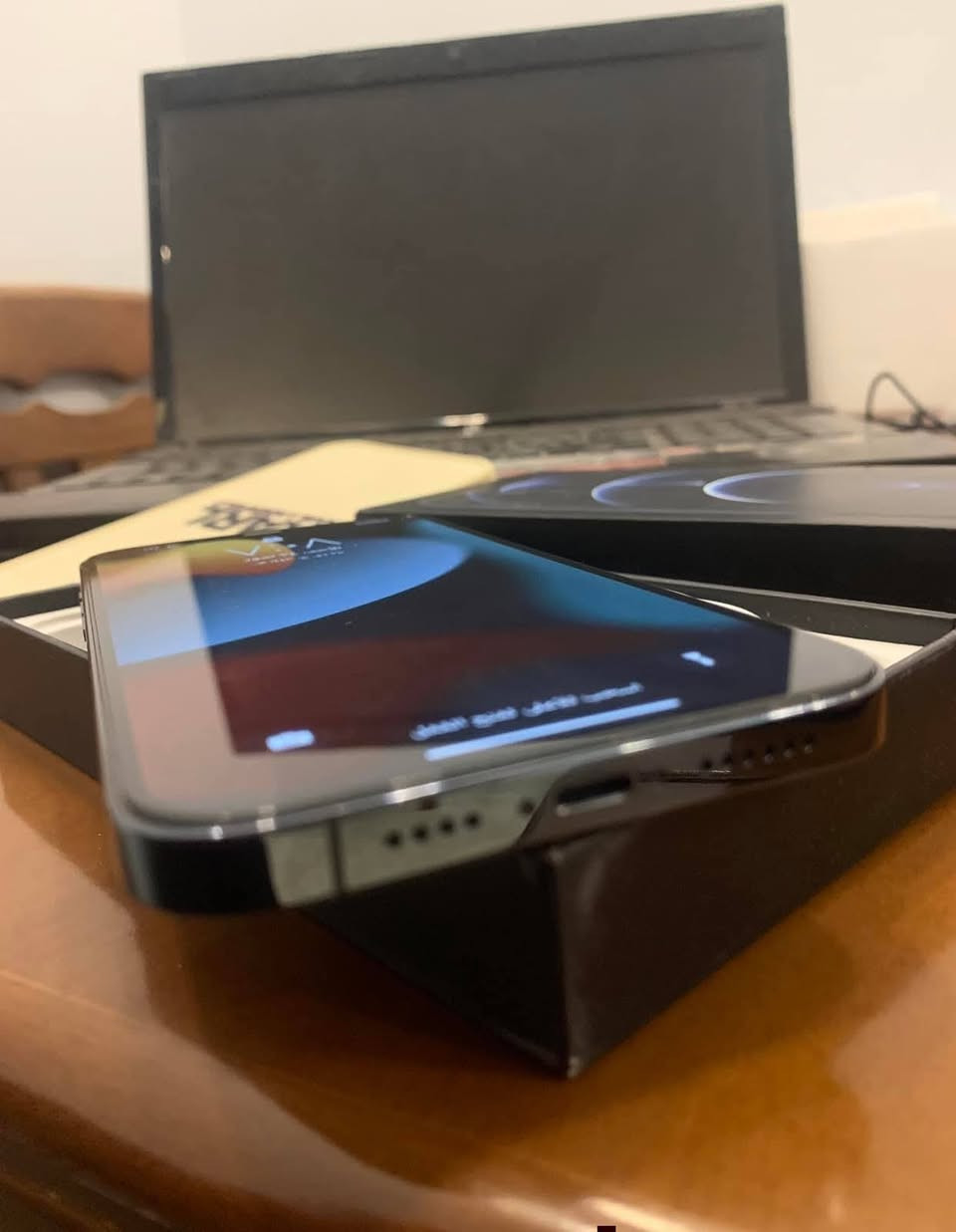 أيفون 12 برو ماكس للبيع دبل سيم كارت
الذاكره  256  گيگه والبطاريه 88%
السعر  475  الف 
شراي اتصل عل رقم   ***********
