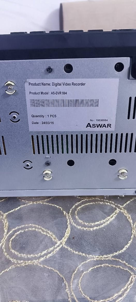 جهاز DVR اسوار الاصلي مع هارد 1 تيرا اصلي وكاميرا سامسونك الاصلية صنع كوريا
الهارد شغال فحصته على راك خارجي شغال وطبيعي والكاميرا شغاله لكن الجهاز ما اشتغل ما اعرف شنو مشكلتة ابيع على هذا الوضع اضمنلك الهارد والكاميرا شغالات 
كلهن 35 ومتوفر توصيل لكل العراق


**إذا كنت صاحب هذا الإعلان وتريد حذفه لأي سبب، رجاءا أرسل رسالة إلى الدعم الفني**