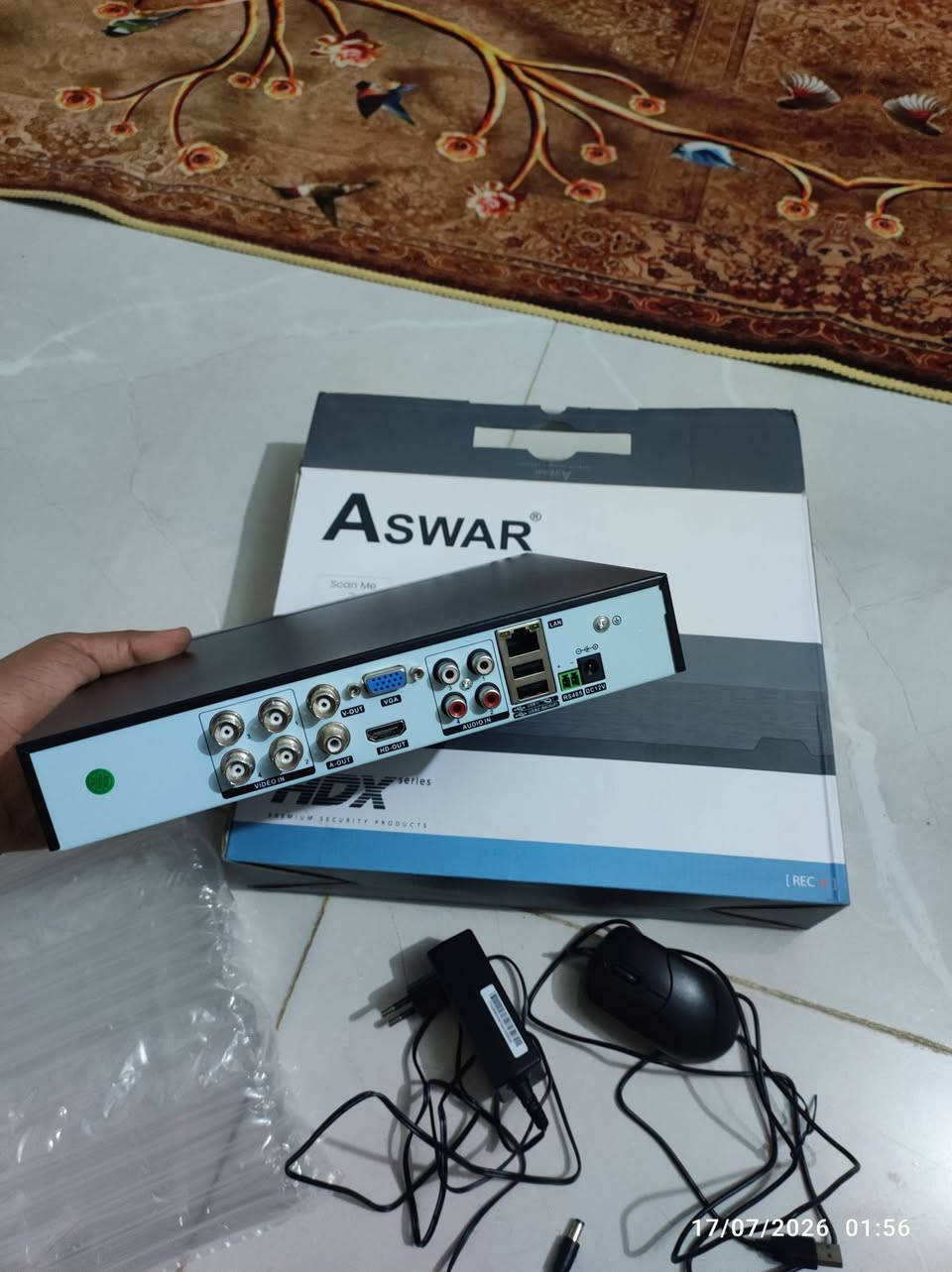 جهاز كاميرات مراقبة
الأول xvr نوع دهوا  2 ميكا ... كامل شاحنة وماوس 40 الف قفل 
الثاني xvr نوع اسوار 8 ميكا ... كامل شاحنة وماوس 70 الف قفل 
***********
