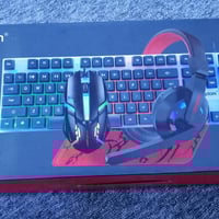 كومبو گيمنگ غير مستخدم جديد مو مستعمل 4 في واحد ماوس كيبورد ماوس باد س...