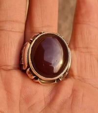 عقيق يماني كرز الكرز خامه درجه اولى حر غير معالج طبيعي بصياغه يدويه ثق...