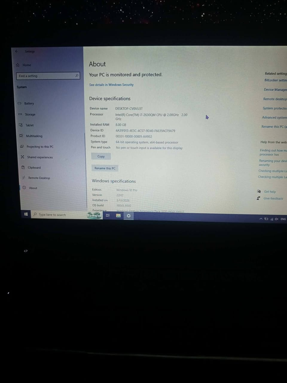 لابتوب DELL للبيع

مواصفات 

i7 2630QM

RAM DDR 3 8G

كرت شاشة خارجي GT 525M

Windows 10 pro مفعل 

يحتوي 3 هاردات SSD HDD
مساحتهن اكثر من 600GB

بيه ملاحظه وحده بس الماوس مالته طافي وياه ماوس RGB

السعر والله معرف اسعارهم بس البطاريه خذتها قبل اسبوع ب 30 موجود الضمان مالتها خلي سعر بل يرضي الله 🫀


**إذا كنت صاحب هذا الإعلان وتريد حذفه لأي سبب، رجاءا أرسل رسالة إلى الدعم الفني**