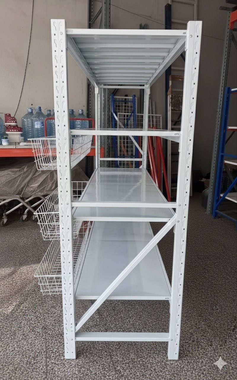 السلام عليكم 
رفوف مستعملة للبيع
العدد 7
الطول 2 متر
العرض 2 متر
تحتوي على اربع طوابق
العنوان بغداد 
للتواصل ***********
