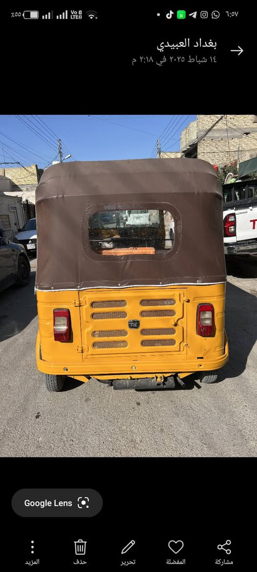 سلام عليكم تكتك لبيع موديل 2020 مرقم بغداد بسمي تكتك مصبوغه عام معمر دوس المحرك مكفول من التنقيس ول التبخير تكتك مجفت كبل الشارع مال شغل السعر 6ونص بيه مجال بصيط مكاني بغداد حي النصر وهاذ الرقم ***********وبي وتساب
