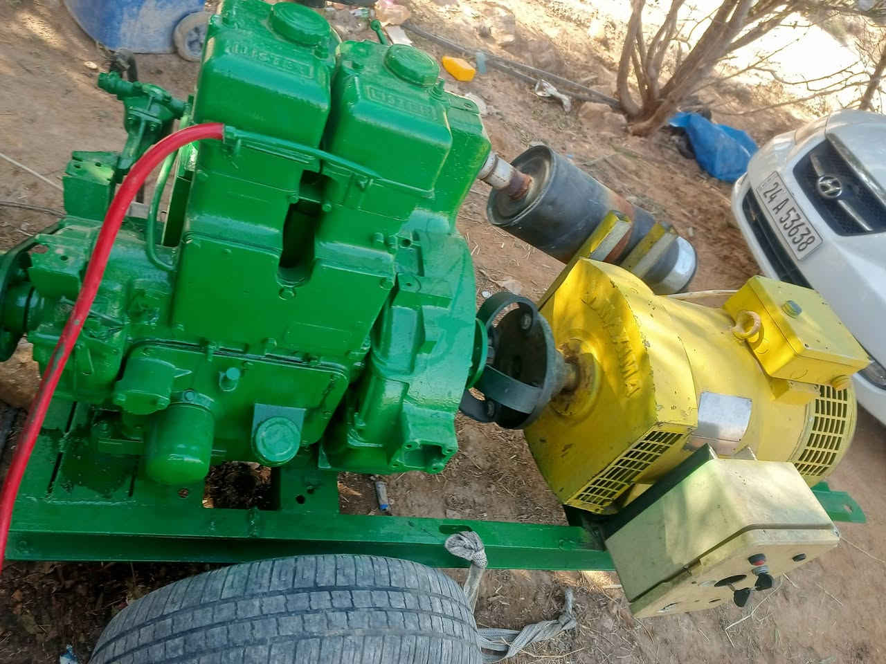 سلام عليكم مولد لستر انكليزي ٢ بستم نضافة
٩٥ بالميه جديدة كلش شرط الشغل ١٢:٥ كيفي
٤٥  أمبير محرك جديد مشتغل ٢٠ ساعه فقط
العنوان كربلاء الزبيله ***********
وللمعلومات للكاز لتر بساعه
