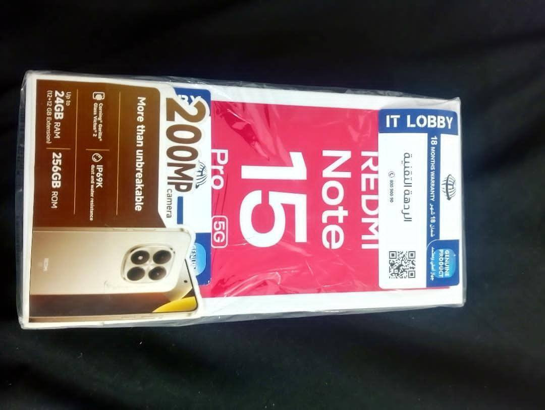 #للبيع ريدمي نوت 15برو جديد 💥غير مستخدم💥ذاكره  512 رام 24 كامرا 200 ضد الماء والغبار شاحن 45 السعر 480 وبيه مجال


**إذا كنت صاحب هذا الإعلان وتريد حذفه لأي سبب، رجاءا أرسل رسالة إلى الدعم الفني**