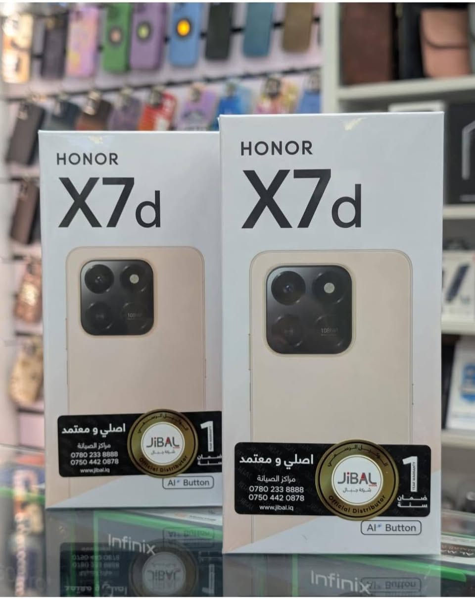 السلام عليكم تتوفر انواع الاجهزه بالنقد وبالتّقسيط المريح مع شرط الماستر او الكفيل مع توفر الرصيد وحسب الكميات المطلوبه وحسب الطلب الاستفسار التواصل مع الارقام التالية ***********/ *********** 
مع تحيات مكتب رويال فون 
الزاب / بالقرب من المحكمه
1/ HONOR X9D
 RAM 12 
 ذاكرة 256
السعر بالنقد (410) يتوفر اقساط 
2 / HONOR X6c 
ذاكره 128
RAM6 
 السعر بالنقد (150) 
3/ HONOR PAD X7
ذاكرة RAM 4 
128 
السعر بالنقد (135)
4/ Tecno POVA75
 RAM 8 
ذاكرة 256 
السعر بالنقد(410)
 یتوفر اقساط 
5/ TECNO CAMON 40 PRO 
RAM 24 
256 ذاکرة
 السعر بالنقد (355) 
يتوفر اقساط 
6/Realme 15 
RAM 12 
512 ذاکره
 السعر بالنقد (610) 
يتوفر اقساط 
7/ HONOR X7d
 RAM 6
 128 ذاكرة 
السعر بالنقد (210) 
يتوفر اقساط 
8/ TECNO SPARK GO
 RAM 4 
64 ذاكرة 
السعر بالنقد (95)
 يتوفر اقساط 
9/ POCOX7 
RAM 12 
512 ذاکرة 
اللون سلفر 
السعر بالنقد (415)
10/ HONOR X9C 5G
الذاكرة 256
 RAM 12 بالنقد السعر (350)
RAM 8 بالنقد السعر (330)
يتوفر بالتقسيط
او زياره صفحه المكتب ع الفيس 
https://www.facebook.com/share/p/1D1NA1domp/
