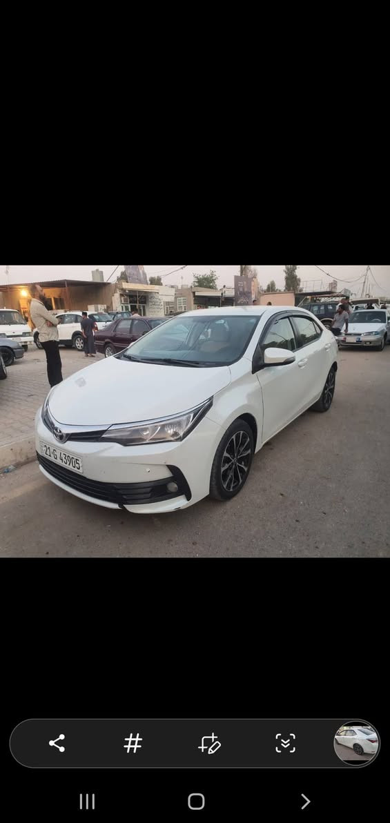 كورلا خليجي موديل ٢٠١٧ سياره كله على وضع شركه محرك كير بيه هاي ضربه موضحه بسونار لبيع سياره موجوده بخانقين ماشيه هسه ٥٨الف ***********
