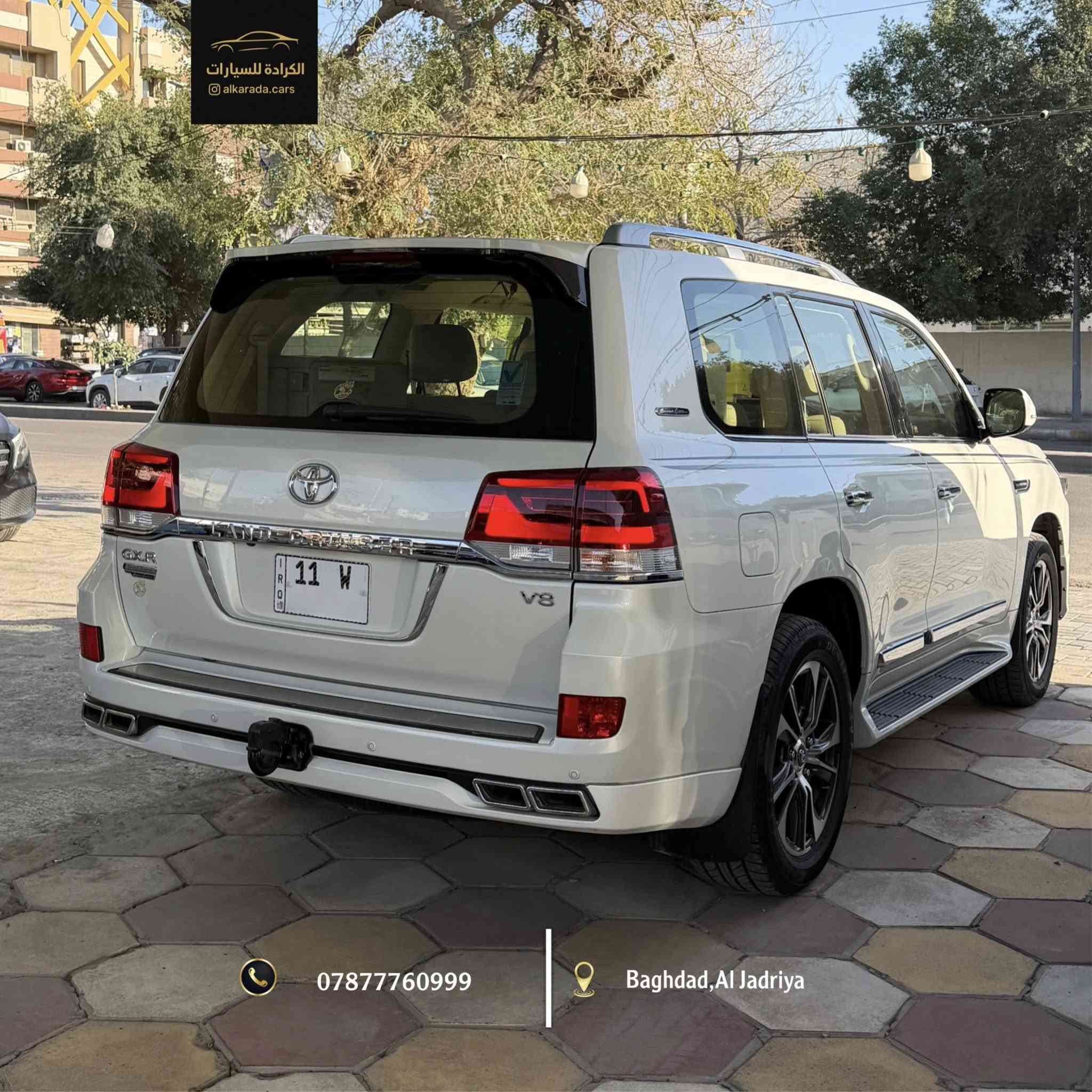 _ النوع: [ toyota Land Cruiser GX.R.] رقم بغداد ثمانية سلندر V8
_ الموديل: [2020]
_ الكيلومتر: [37,000km]
_ بدون ضرر 
_ الموقع: بغداد – الجادرية 
_ للاستفسار: ***********
