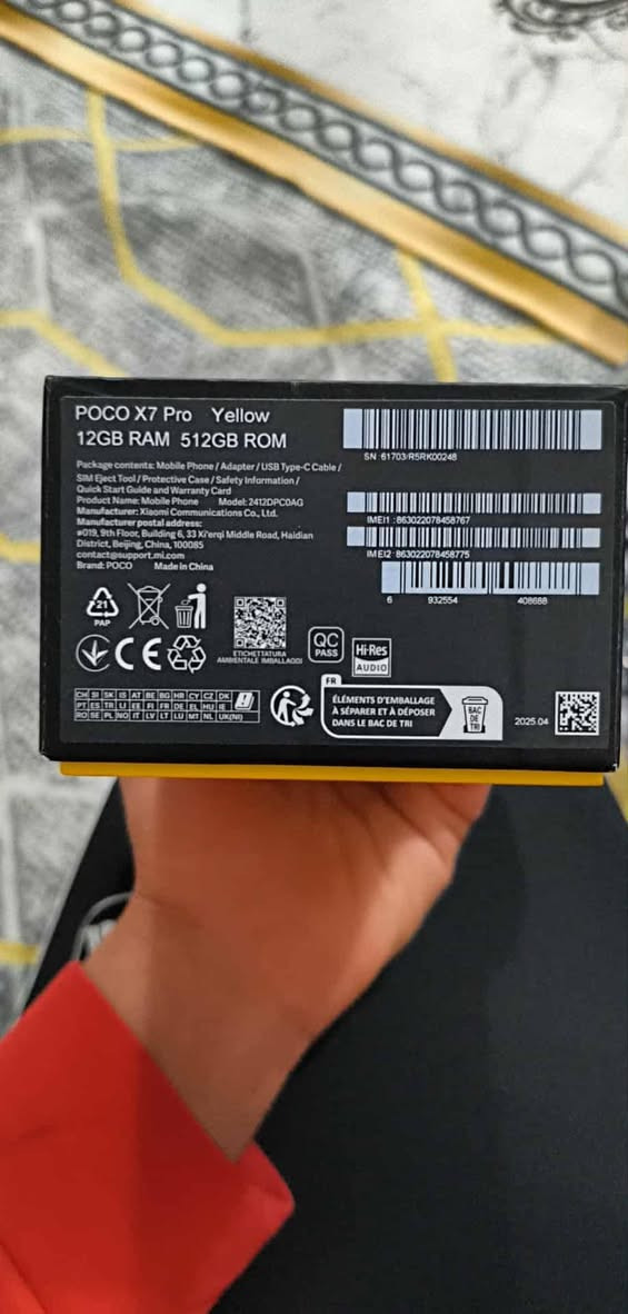 السلام عليكم
للبيع
Poco x7 pro
استخدام شخصي مال بيت اقل الشهر كلش نضيف
ذاكره ٥١٢
اللون الجلد المرغوب
ملحقات كامله
مكان النجف الاشرف
السعر ٣٧٥
 *********** تواصل تعليقات او واتساب
