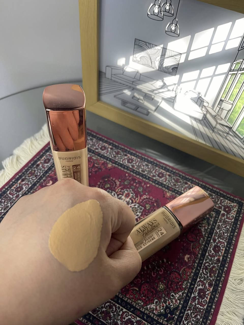 ⁨ كريم اساس مـن #برجواز 😍

كريم اساس فووول گفر تغطيته تجنن و ثابت 24 ساعه يحتوي ع الهايرونيك اسد المغذي و المرطب للبشره 💁🏼‍♀️ يحتوي ع واقي شمس لحمايه البشره spf20 تغطيته قويه و بنفس الوقت مادته غير ثقيله ع البشره 😌 

متوفر درجات ( 𝟑 ) 

#الأصلي سعر قطعة 5

📩 للحجز راسلوا الصفحة 
🚚 التوصيل داخل السماوة الفين ، مناطق بعيدة والأقضية 3 
📦 توصيل لكل محافظات العراق : 3


**إذا كنت صاحب هذا الإعلان وتريد حذفه لأي سبب، رجاءا أرسل رسالة إلى الدعم الفني**