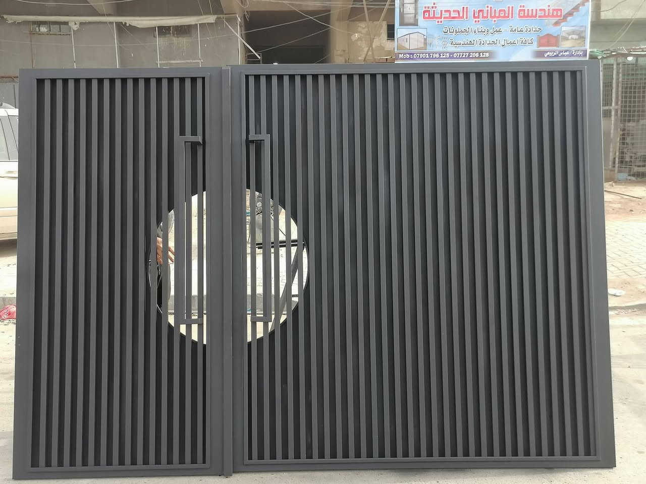 من أعمال معمل هندسة المباني الحديثة للحدادة العامة بغداد حي الجهاد بإدارة عباس الربيعي موبايل ***********
*********** ارجو ا ان ينال اعجابكم
