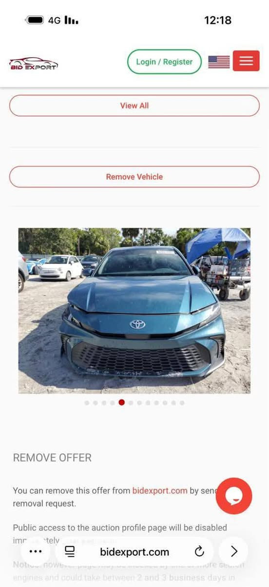 السلام عليكم
كامري 2025
SE PLUS 
فول مواصفات 
شاشة جبيره فتحة 
ضرر جاملغ امامي صبغ فقط 
وبيها بارد بالجاملغ الخلفي 
السياره بدون ايرباك  
صورة الضرر مرفوقه 
للتواصل ***********
